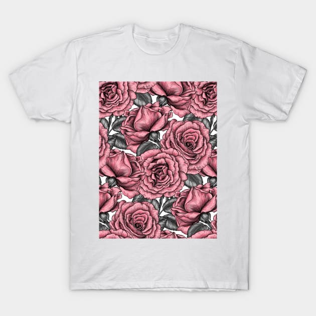 Roses for you, pink T-Shirt by katerinamk